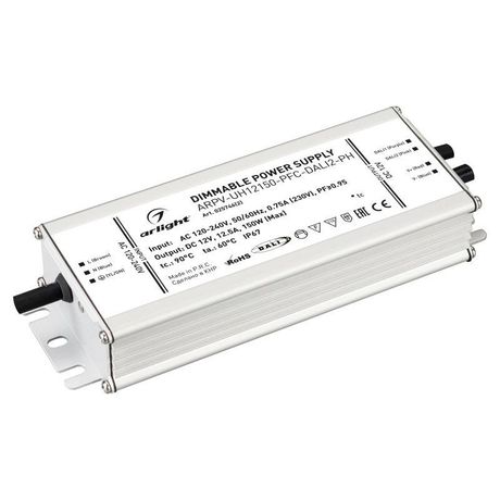Блок питания ARPV-UH12150-PFC-DALI2-PH (12V, 12.5A, 150W) (Arlight, IP67 Металл, 7 лет) | 025746(2) Arlight