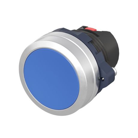 Кнопка плоская без фиксации, синяя, алюминий | M22P-FMBA DKC ДКС