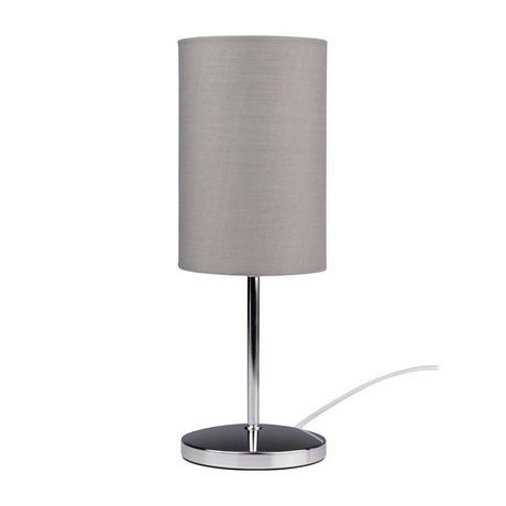 Светильник настольный JH3-01-gy E14 IP20 110х110х310мм метал.; ткань; PVC-пластик сер. JazzWay 5062368