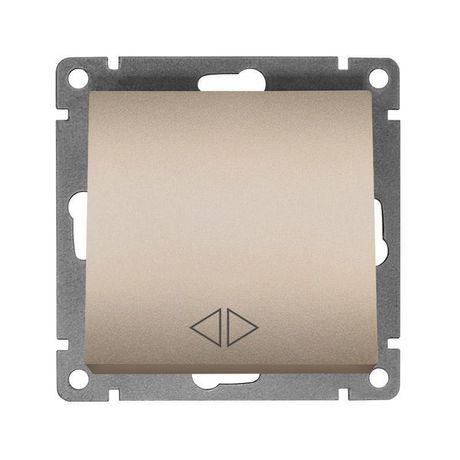 Переключатель перекрестный 1-кл. СП Афина 10А IP20 механизм шампань UNIVersal A0024-Br Союз