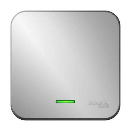 Выключатель BLANCA одноклавишный наружный (схема 1) с подсветкой и изоляционной пластиной 10а 250b алюминий - BLNVA101113 APC