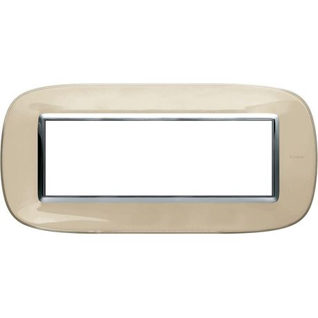 Рамка 6мод. Axolute овальная прозр. беж. карамель Leg BTC HB4806DA Legrand