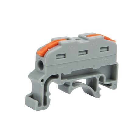 Клемма строительно-монтажная СМК проходная 222-421D 1п 0.08-4кв.мм с креплением на DIN-рейку сер. (уп.5шт) Rexant 07-6263-1-05 MEET