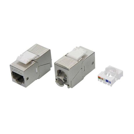 Модуль Keystone RJ45 CAT6A экранированный(STP), 90 градусов,серебристый (форм-фактор S19) | RNK6AF90TL DKC ДКС