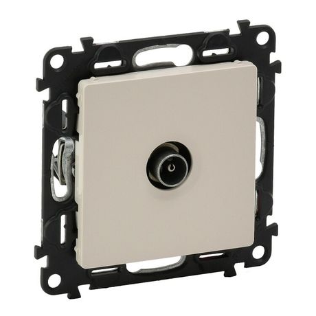 Розетка телевизионная проходная TV 1-м Valena Life 1.5дБ/14дБ 0-2400МГц с лицев. панелью механизм сл. кость Leg 753561 Legrand