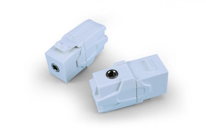 Вставка KJ1-TRS-V3.5-WH формата Keystone Jack с прох. адапт. TRS 3.5мм 90 градусов ROHS бел. Hyperline 247405