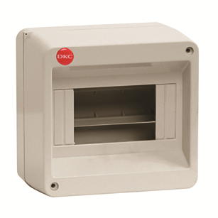 Щиток настенный без двери 8модулей IP40, серый с клеммным блоком в комплекте 1х87508 | 83908 DKC ДКС