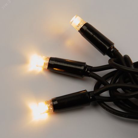 Бахрома светодиодная с эффектом мерцания 3м Соединяемая 200 светодиодов Теплый белый и свет Провод черный ULD-B3007-200/TBK WARMWHITE-WHITE IP67 ТМ Uniel - UL-00009924