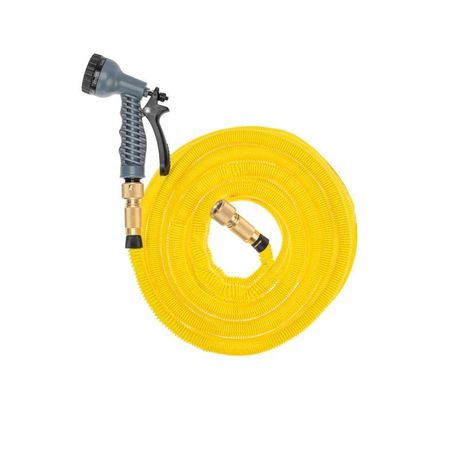 Набор поливочный растягивающийся шланг 45м пистолет 7 режимов соединитель латунь ЧЕТЫРЕ СЕЗОНА 62-0318-F MEET