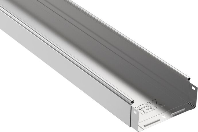 Лоток крашенный неперфорированный 300х80 L3000 сталь 0.8мм ИЭК CLNK10-080-300-3 IEK