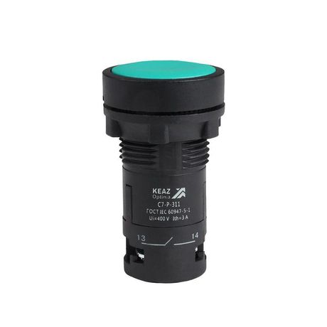 Кнопка OptiSignal Compact D22 C7-P-311 зеленая 1НО+1НЗ XB7NA35 | 362050 КЭАЗ 362044