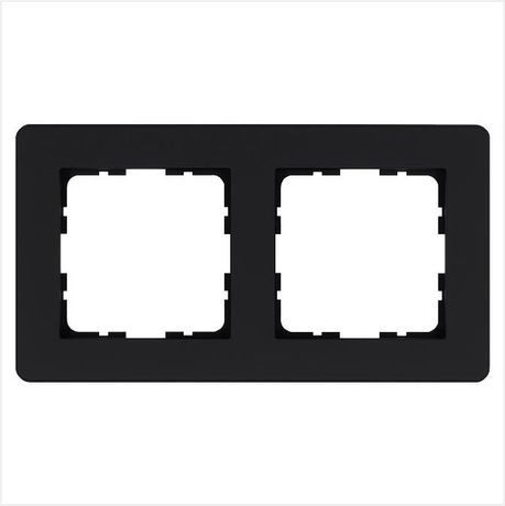 Рамка G-Flex 2-постовая, цвет черный матовый (soft touch) - G1102PB Jasmart