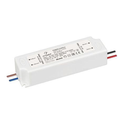 Блок питания ARPV-SP-12030 (12V, 2.5A, 30W) (Arlight, IP67 Пластик, 5 лет) | 041913 Arlight