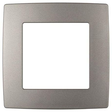 Рамка для розеток и выключателей ЭРА Серия 12 12-5001-16 на 1 пост, титан | Б0065735