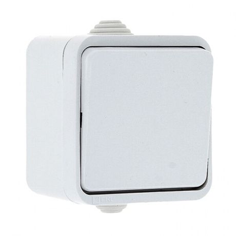 Выключатель 1-кл. ОП Прага 10А IP44 бел. EKF EKV10-021-10-44
