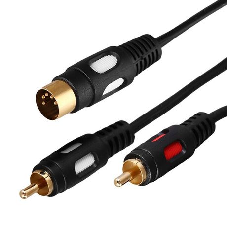 Шнур DIN 5 Pin - 2 RCA, длина 1,5 метра (GOLD) | 17-2512 REXANT MEET