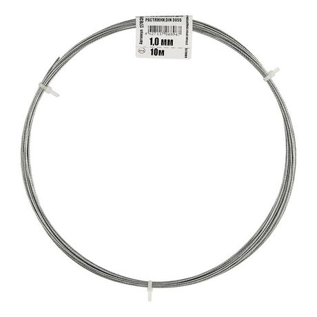 Трос для растяжки 1.0мм DIN 3055 стальной (уп.10м) Tech-Krep/Zitar 127839