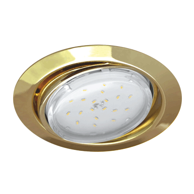 Светильник встраиваемый GX53R-RT-G металл под лампу GX53 230B поворотный золото | 4690612024387 IN HOME