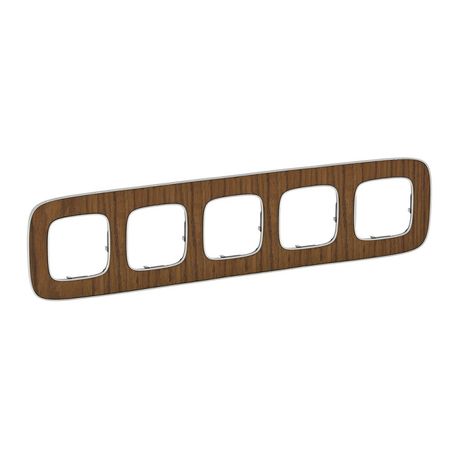 Рамка 5-м Valena Allure универсальная орех Leg 754465 Legrand