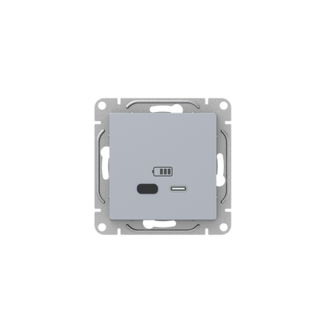 Механизм розетки USB-С, быстрая, алюминий Эпика EKF | UP1-SOA-USBCF