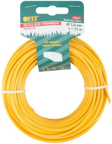 Леска для садовых триммеров ''Квадрат'' 3.0 мм х 25 м - 78017 РОС