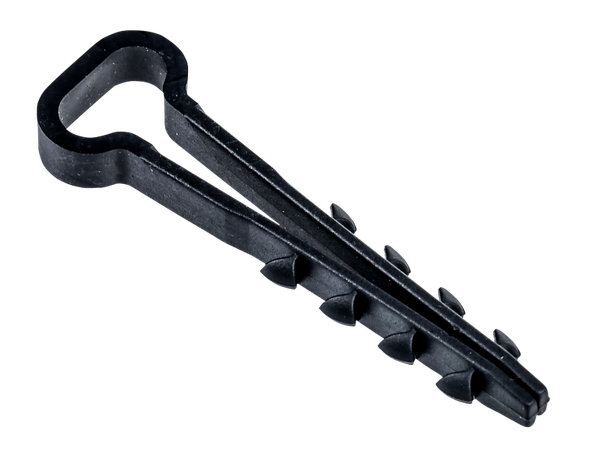 Дюбель-хомут 5х10мм для плоского кабеля нейлон черный (25шт/упак) IEK - UDH14-05-10-025-K02