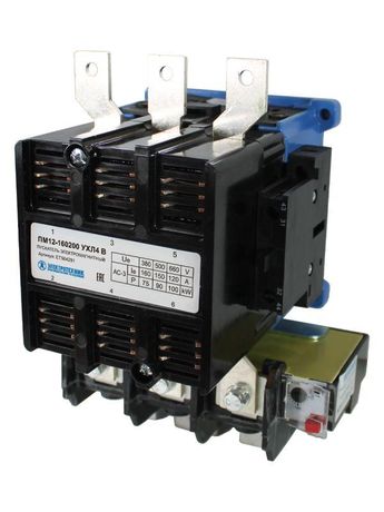 Пускатель электромагнитный ПМ12-160200 УХЛ4 В 160А 220В/50Гц AC 2НО+2НЗ нереверсивный с реле РТТ-326 136-160А Электротехник ET504291