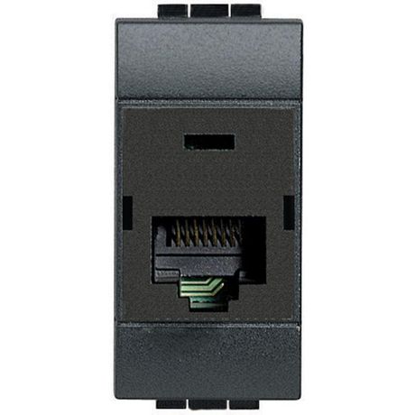 Розетка компьютерная LivingLight RJ45 кат.6 STP IDC110 антрацит Leg BTC L4262C6S Legrand