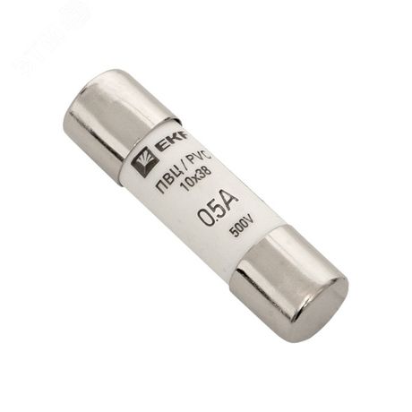 Плавкая вставка цилиндрическая ПВЦ (10х38) 0,5А | pvc-10x38-0,5 EKF