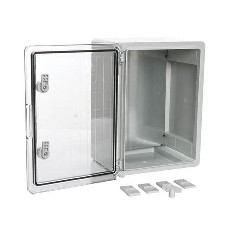 Корпус пластиковый с монтажной панелью ЩМП IP65 прозрачная дверь 400х300х170 | PR08.26491 Промрукав Строитель