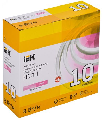 Комплект светодиодной подсветки ''Неон'' (лента LED 10м LSR5-2835P120-8-IP65-220В + драйвер) - LSR5-P-120-65-2-10-S0 IEK