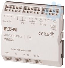 Модуль ввода / вывода + подключение термопары ,диапазон А, 6DI (2 AI) , 2I - Pt100, 4DO -Транс, 1AO, MFD-TAP13-PT-A 106045 EATON