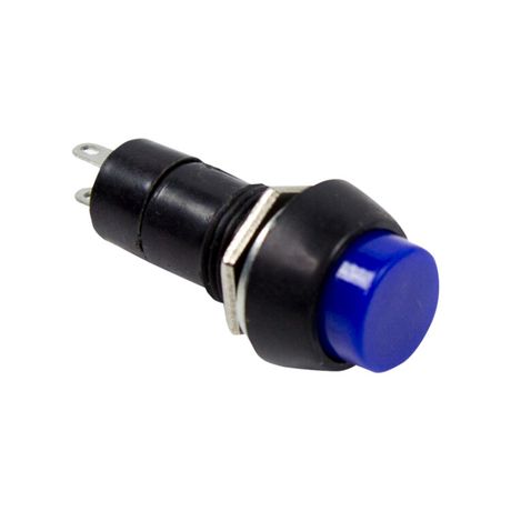 Выключатель-кнопка 250V 1 А (2с) OFF-(ON) Б/Фикс синяя (PBS-11В), REXANT - 36-3041 MEET