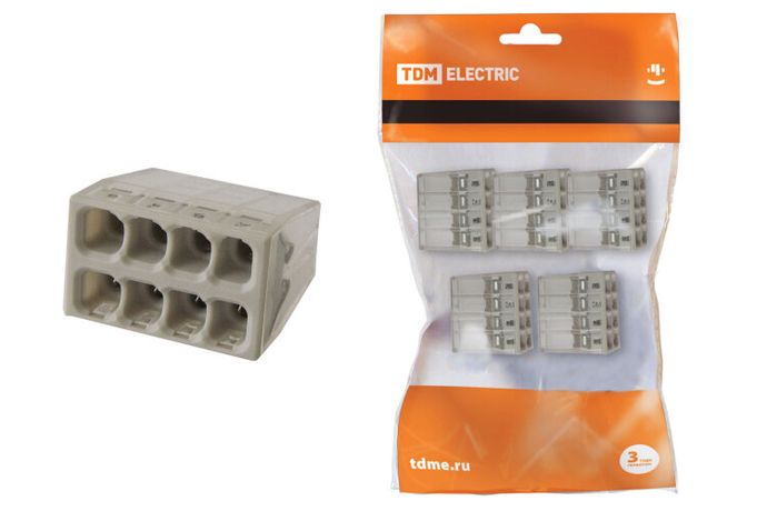 Строительно-монтажная клемма КБМ-2273-248 (2,5мм2) с пастой (5 шт/упак) | SQ0517-0127 TDM