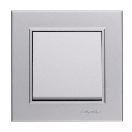 Переключатель проходной 1-кл. СП Karea 10А IP20 серебр. Makel 56065020