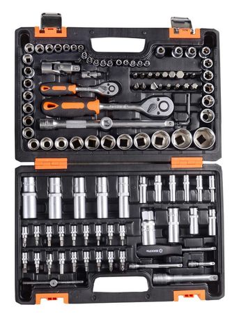 Набор инструментов , 1/2", 1/4", CrV, в кейсе 108 предм | 73/6/7/8 ВИХРЬ