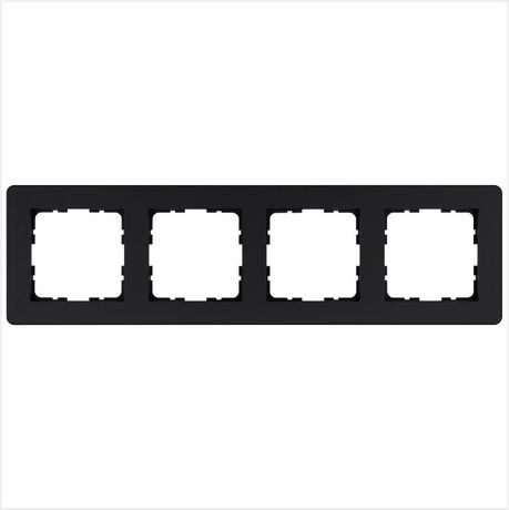 Рамка G-Flex 4-постовая, цвет черный матовый (soft touch) - G1104PB Jasmart