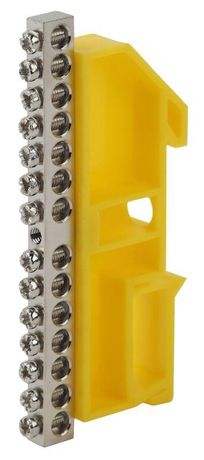 Шина PE "Земля" на DIN-изол ШНИ-6х9-14 никелированная Д-Желтый (10/250/9000) NO-222-94-1 | Б0044143 ЭРА