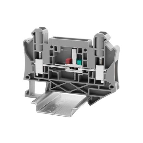 Клемма измерительная для вставных изолированных перемычек винтовой зажим 2 точки подключения дополнительные гнезда 6кв.мм сер. DKC TUR-6-T-HV-P-P ДКС