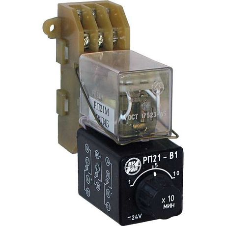 Реле промежуточное РП-21М-003В1 220В 50Гц 1-10сек с розеткой типа 3 ВНИИР A8120-76913360 и Автоматика