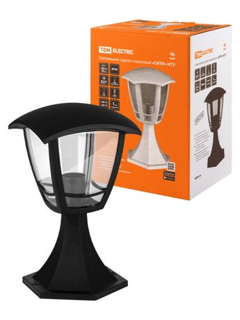 Светильник садово-парковый "СИТИ" НТУ 07-60-001 У1 4-х гранник напольный черный | SQ0330-1304 TDM