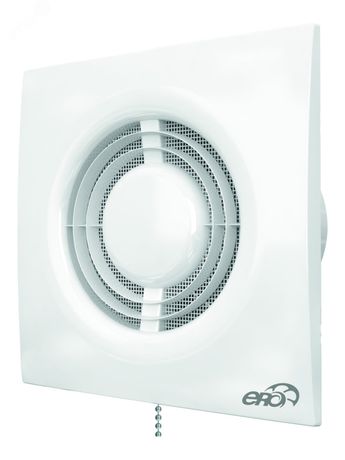 Вентилятор осевой вытяжной с антимоскитной сеткой,обратным клапаном и шнуровым тяговым выключателем D125 - 00-99141704 ЭРА NEO 5S C-02