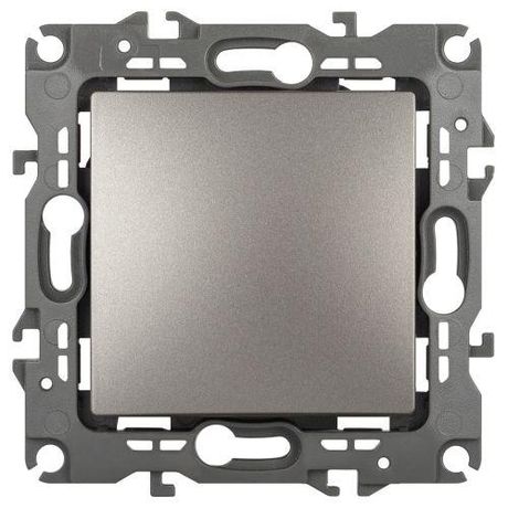 Переключатель Серия 12 12-1103-16 , 10АХ-250В, титан - Б0065720 ЭРА