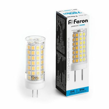 Лампа светодиодная LED 9вт 230в G4 дневной капсульная - 38145 FERON