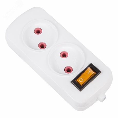 Колодка 2 гнезда б/з с выключателем ''Эконом'' PROconnect - 11-8710 MEET