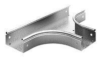 Отвод Т-образный плавный к лотку 150х50 толщ. 0.7мм Сендзимир цинк Ostec ТТП-150х50-0.7-R100-СЦ 031905