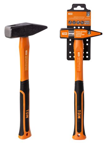 Молоток слесарный, 600 гр, кованый, с усилен. прорезиненной фиберглассовой рукояткой "Алмаз" | SQ1036-0114 TDM