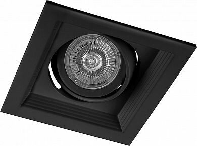 Светильник встраиваемый карданный под лампу MR16 DLT201 1x50W G5.3 черный | 32441 FERON
