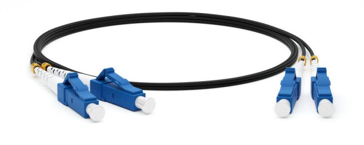 Патч-корд FC-D2-9-LC/UR-LC/UR-H-3M-LSZH-BK волоконно-оптический (шнур) SM 9/125 (OS2) LC/UPC-LC/UPC 2.0мм duplex LSZH 3м черн. Hyperline 225262