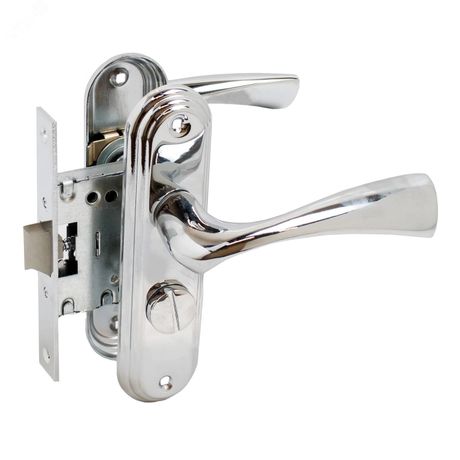 Защелка БУЛАТ ЗЩ1-Д03.04 (Л) НОМОС хром ЛЕВАЯ ВНУТР/ПРАВАЯ НАРУЖНЯЯ с фиксацией - 13960 ПТК